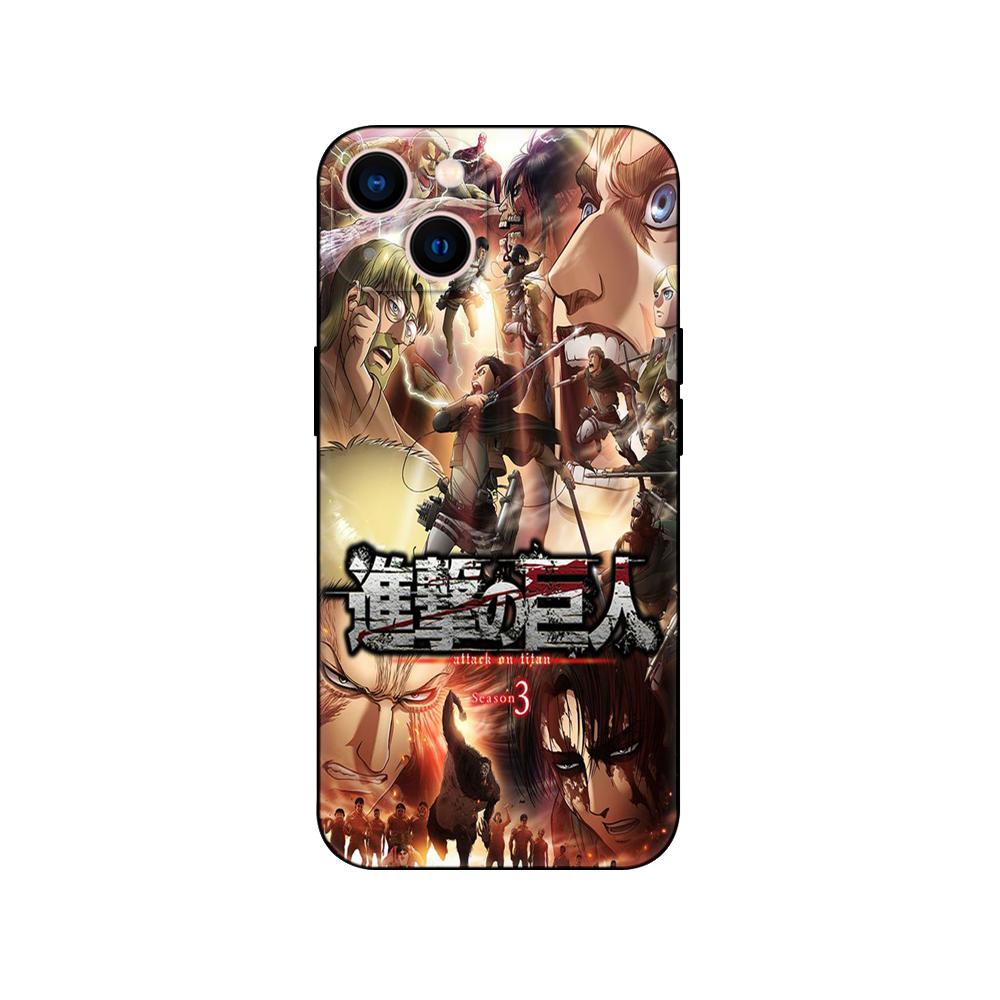 Black tpu Case For Samsung Galaxy A50 50S A30S A10 A01 A11 A21S A31 A41 A51 A71 Cover Attack on Titan
