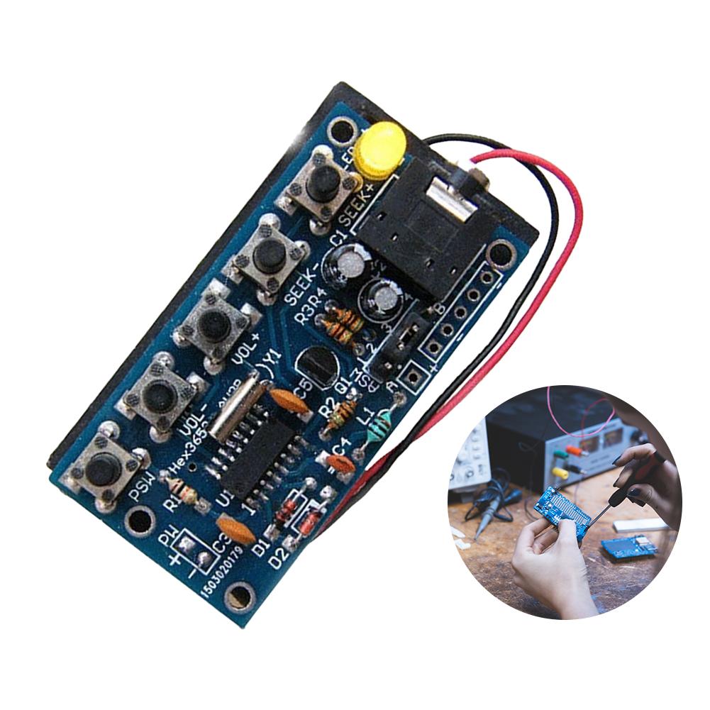 Wireless Stereo FM Radio Receiver Module PCB FM DIY Electronic Kits 76MHz-108MHz Wireless FM Radio Kit