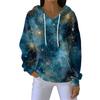 Women's Loose Comfortable Casual Fashion V-Neck Christmas Print Long Sleeve Hoodie
