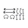 10 Teile/satz Transparent Acryl Barbell Augenbraue Bauch Zunge Ring Piercing Schmuck