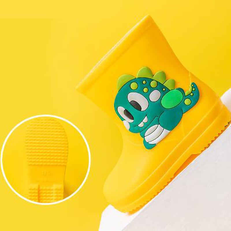 Kids Girl Boy Rain Boots Waterproof Toddler Rainboots Children's Shoes Rubber Boots Kids Baby Cartoon Dinosaur Water Shoe