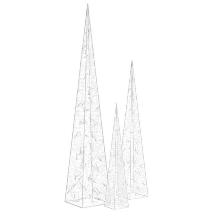 Luminous Cones - vidaXL - Multicolor - Acrylic - 60/90/120 Cm - Integrated LED
