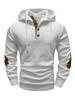 Autumn and Winter Men's Solid Color Jacquard Hooded Sweatshirt Loose Sports Casual Top Jacket