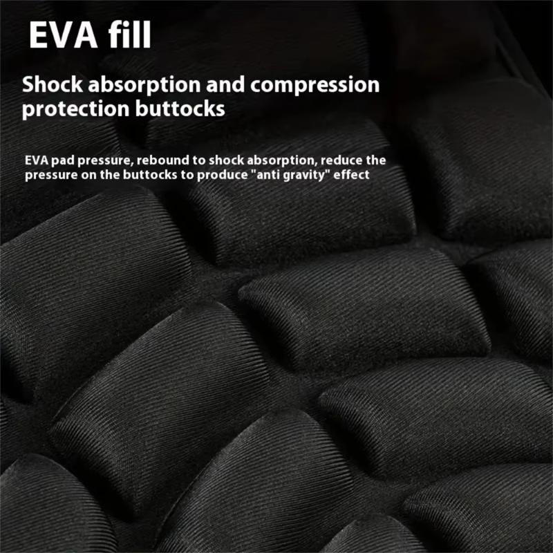2Pcs/Set Motorcycle Fit For Seat Pad 3D Comfort Gel Cushion Fit For Seat Breathable Universal Shock Absorbing Fit For Seat Cover чёрный