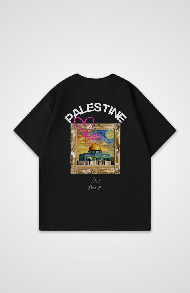 Summer Cotton Palestine Oversized T-Shirt Men Women Casual Loose High Quality Fashion Female Male Short Sleeve Round Neck Top Clothing