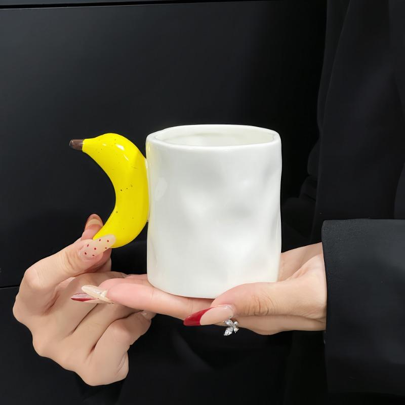 280ml Fruit Shape Ceramic Mug Creative Office Water Cup Home Breakfast Milk Cup Couple Afternoon Tea Coffee Cup Friend Gift