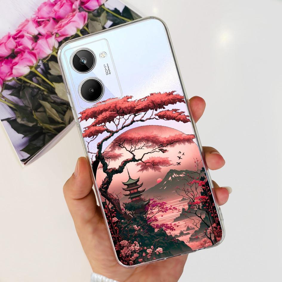 For Realme 10 Case RMX3630 Back Cover Cute Panda Cartoon Slim Soft Clear Silicone Phone Case For Realme 10 Pro Plus RMX3687 Capa