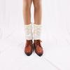 Winter Over Knee Long Knit Cover Leg Warmers Chic Warm Striped Legwarmers