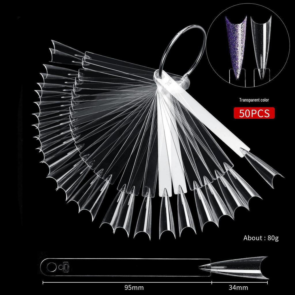 Fan-Shaped Nail Art Color Swatch Board with Buckle for Beginners