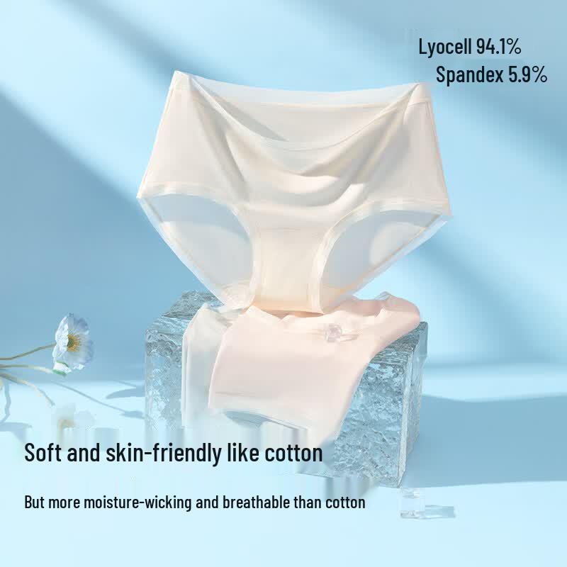 MiiOW Women's Lyocell Silk Antibacterial Briefs