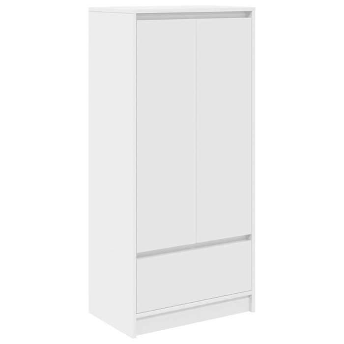 VidaXL Armoire avec tiroir blanc 55,5x34x119,5 cm bois d'ingénierie, armoire de rangement, buffet haut, armoire de rangement 861643