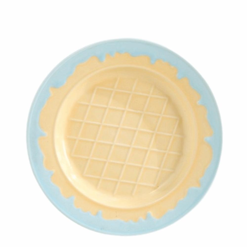 Eiscreme-förmige Keramik-Joghurt-Schale Cremefarbene Essteller Minimalistischer Frühstücksteller Café