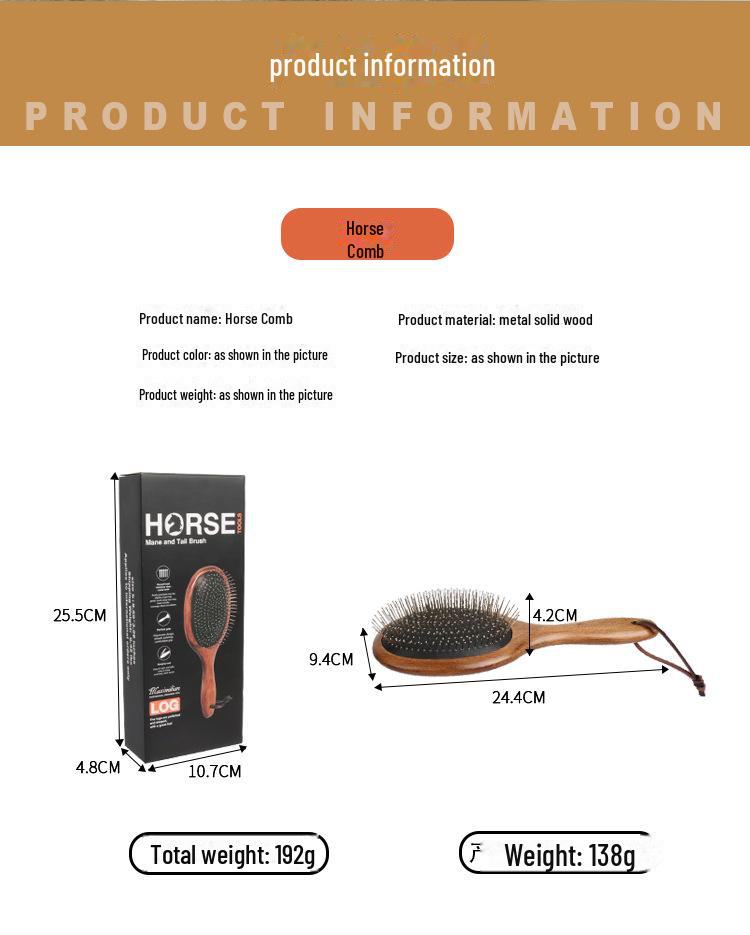 Pet Massage & Grooming Comb for Dogs and Horses - Removes Loose Hair