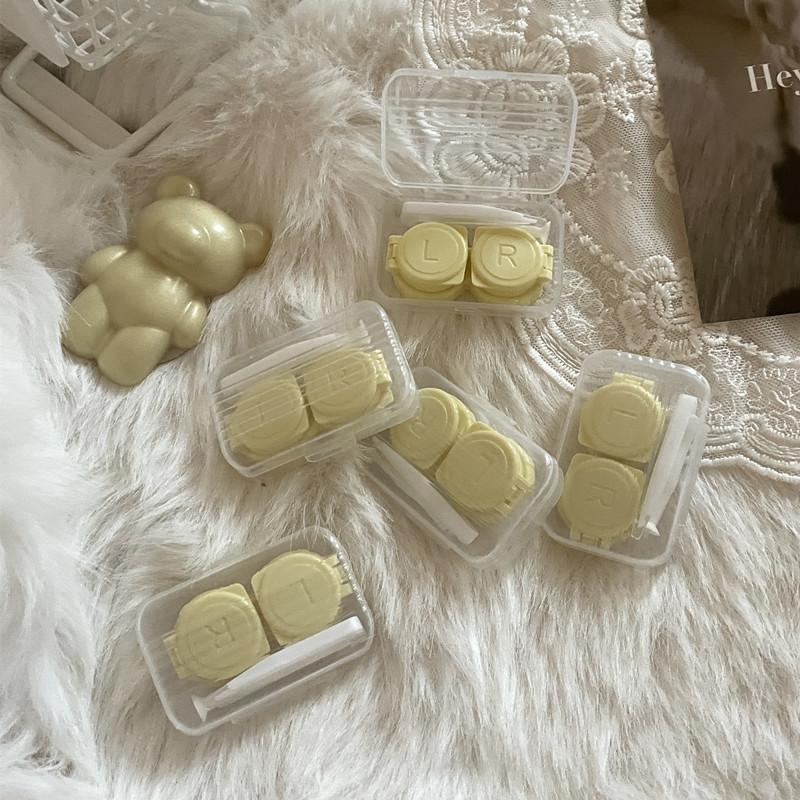 

1 шт. Прозрачный контейнер для контактных линз с пинцетом и присоской, набор, портативный футляр-бокс для хранения контактных линз