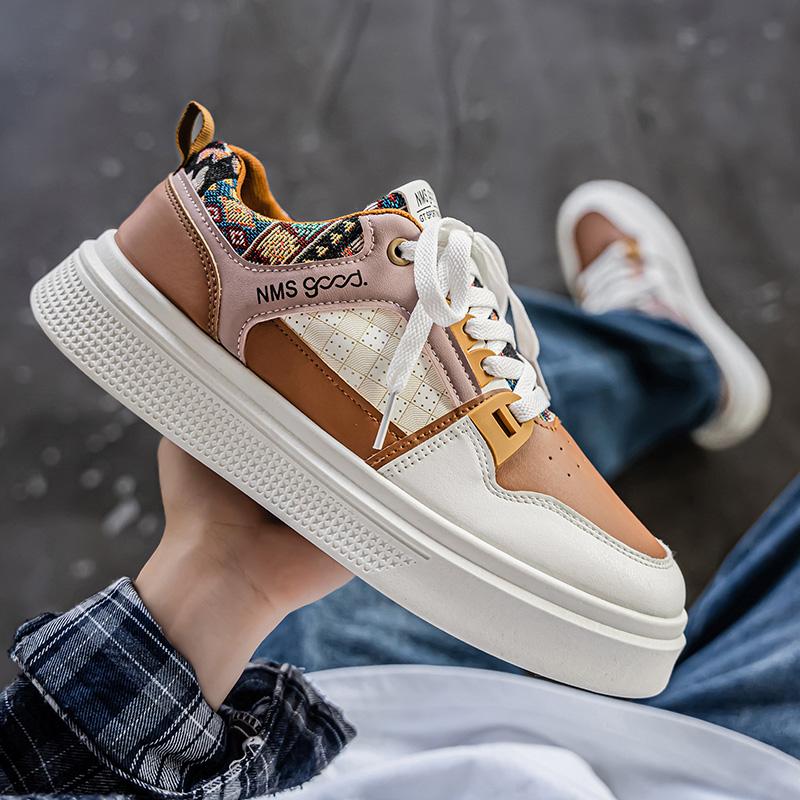 2026 Trendy Fashion Sports Leisure Breathable Thick Bottom Breathable Versatile White Shoes Quality Men's Board Shoes