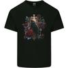 A Gothic Bird and Cross In Roses Gothic Kids T-Shirt Childrens