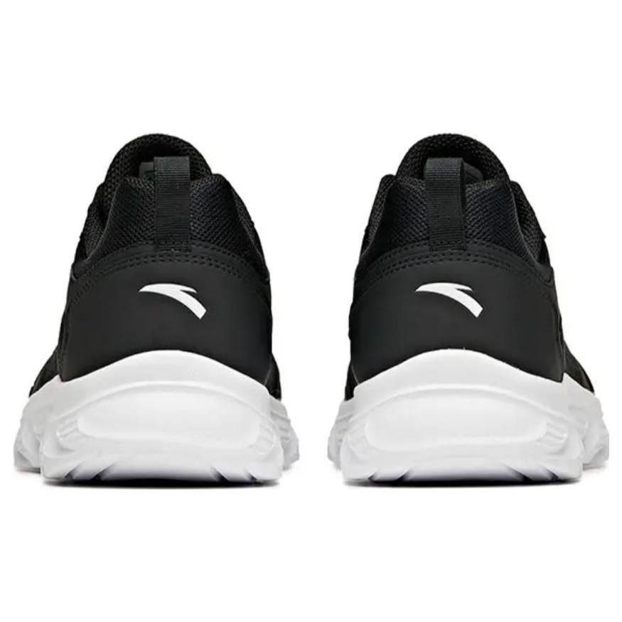 New Anta Cushioning Slip Resistant Low Top Running Shoes Men's Black White 912145520-6