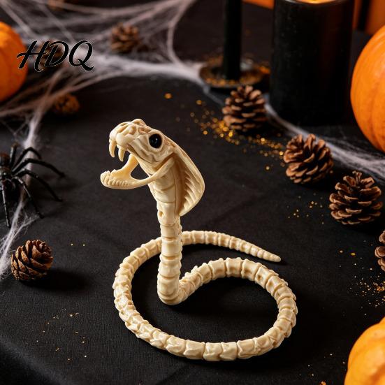 Halloween Spooky Animal Model Skeleton Realistic Fish Bird Spider Snake Cat Skeleton Detailed Decor for Party Haunted House Graveyard Scene