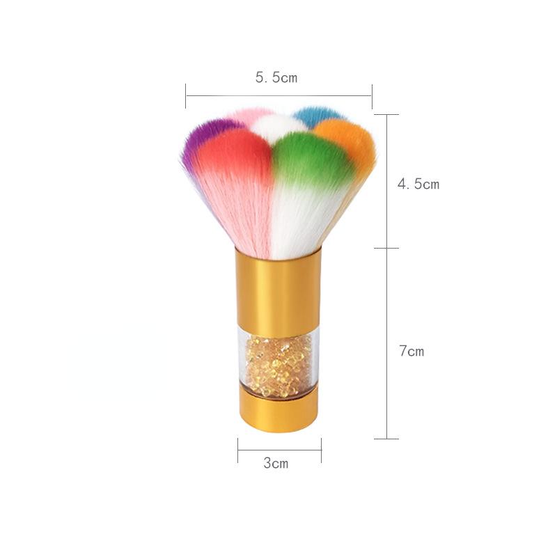 

1 шт. Щеточка для маникюра, кисть для дизайна ногтей, круглая, маленькая, щетки для очистки гель-лака от пыли, аксессуары для ногтей, инструменты золотой