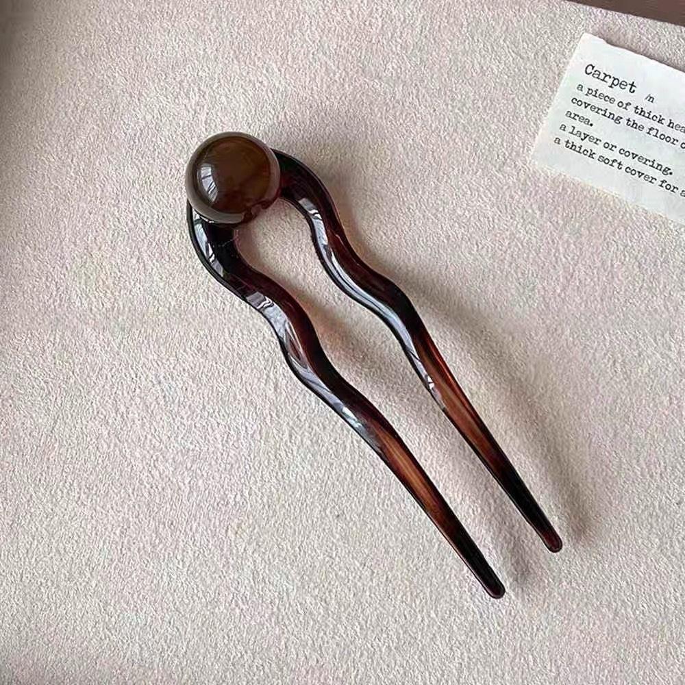 U-Shaped Hairpin Acetate Hair Bun Fashion Hair Sticks  for Women Girls