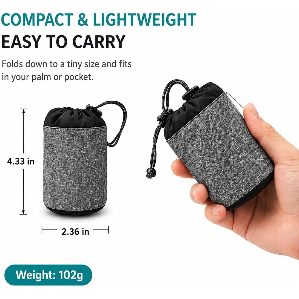 Inflatable Camping Pillow, Super Light Travel Pillow with Storage Bag, Neck and Waist Support, Compact and Comfortable Inflatable Pillow