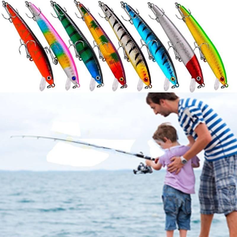 Durable Plastic Fishing Lures Set 10 Colors 8.5g 9.5cm Realistic Minnow Baits