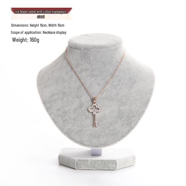 Velvet Jewelry Display Stand - Necklace Rack and Portrait Model