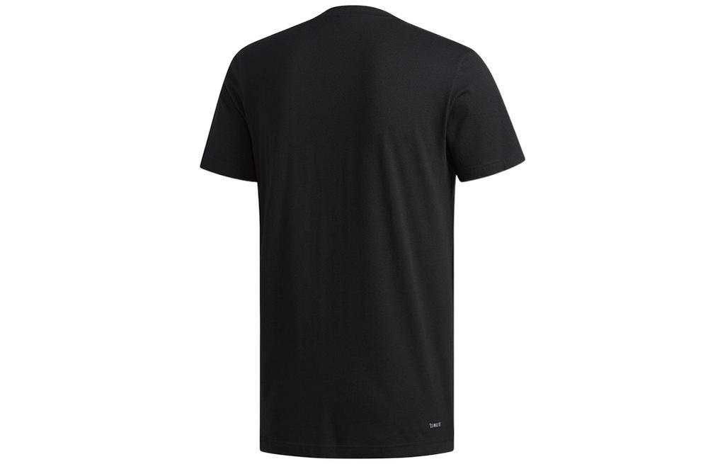 adidas T Shirts Men's Black Crew Neck Moderate Straight Fit DX0302