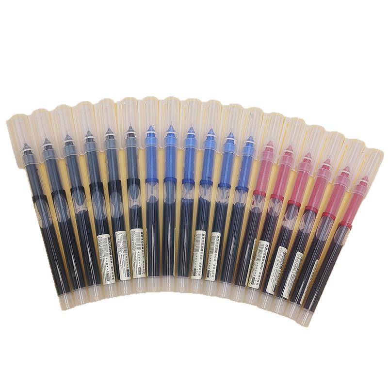 Quick-dry Large-capacity Black Ballpoint Pen for Students and Signing, with a Fine Needle Tip.