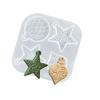 Handmade Jewelry Decoration Mould Key Chain Hangings Epoxy Resin Christmas Tree Star Pendant Mold Gift Accessories