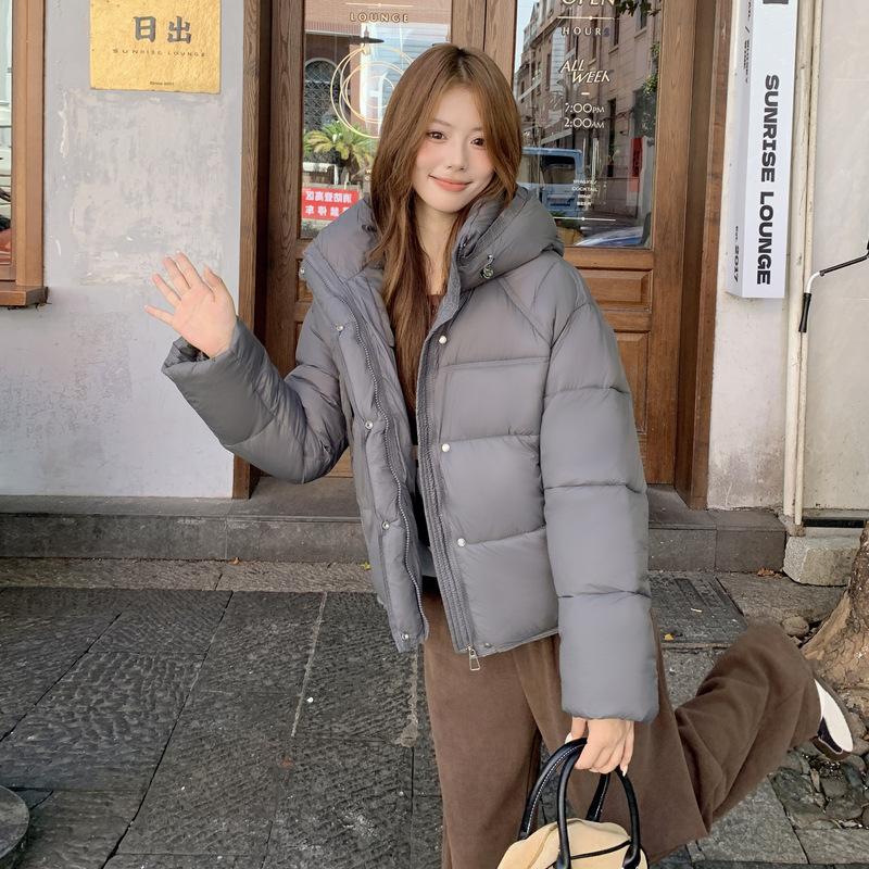 Hooded Cotton Coat for Women, New Winter Loose Fit, Slimming Cotton Coat, Thickened Coat, Bread Coat, Padded Jacket for Small People