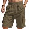 Sommer Laufshorts Herren Sportbekleidung Lässig Locker Kordelzug Taschen Einfarbig Strandshorts Mann
