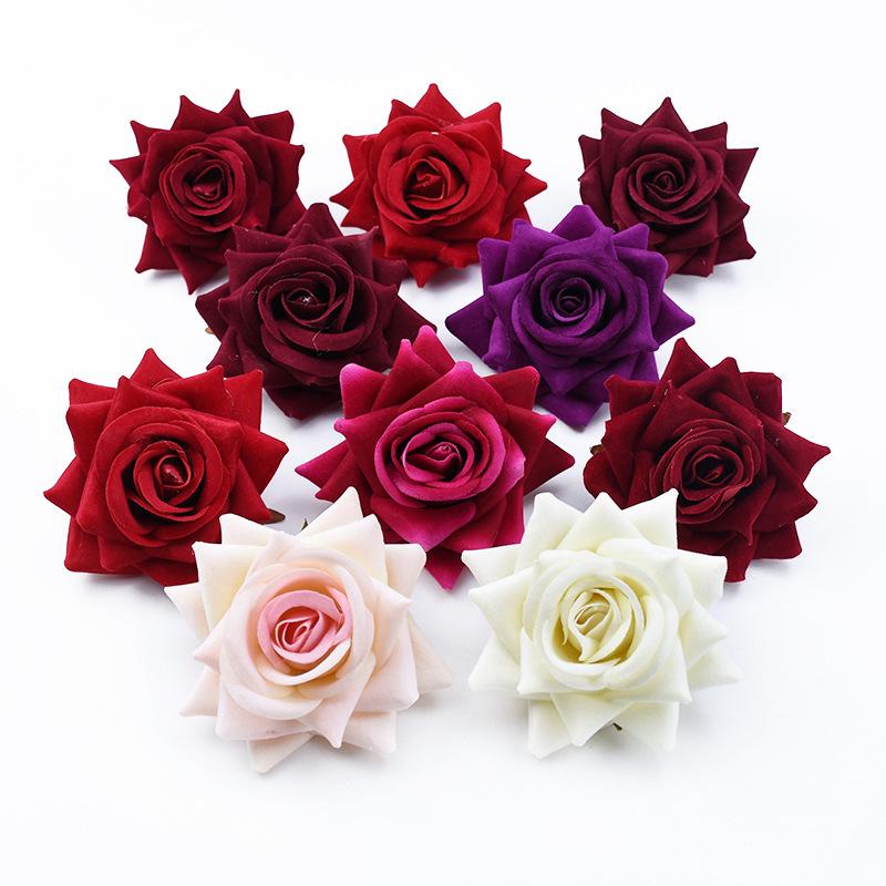DIY Velvet Rose Corsage Accessories - Silk Flower Heads for Photography and Weddings