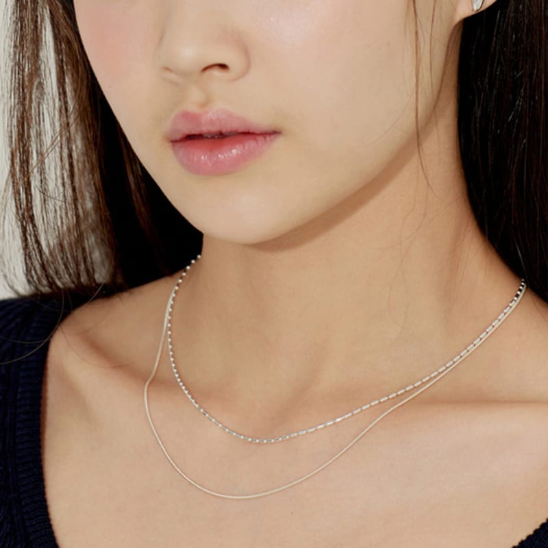 Murmur [925silver]Round Snake Necklace