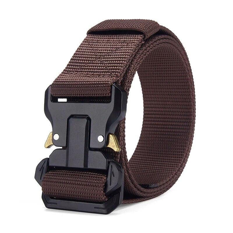 1pc Men's Belt Outdoor Tactical Belt Multi-Function Buckle Nylon Belt High Quality Alloy Buckle Belt Sports Canvas Neutral Belts