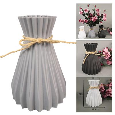 European Plastic Vase Living Room Decoration Ornaments Modern Origami Plastic Vases for Flower Arrangements Home Decoration