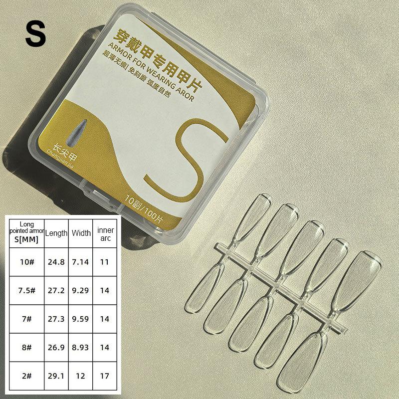 100 Buc. Unghii False Scurte Migdală Mate Transparente Perfecte Pentru Designul Unghiilor Și Extensii de Salon Perfecte Pentru Întâlniri Și Purtare Zilnică