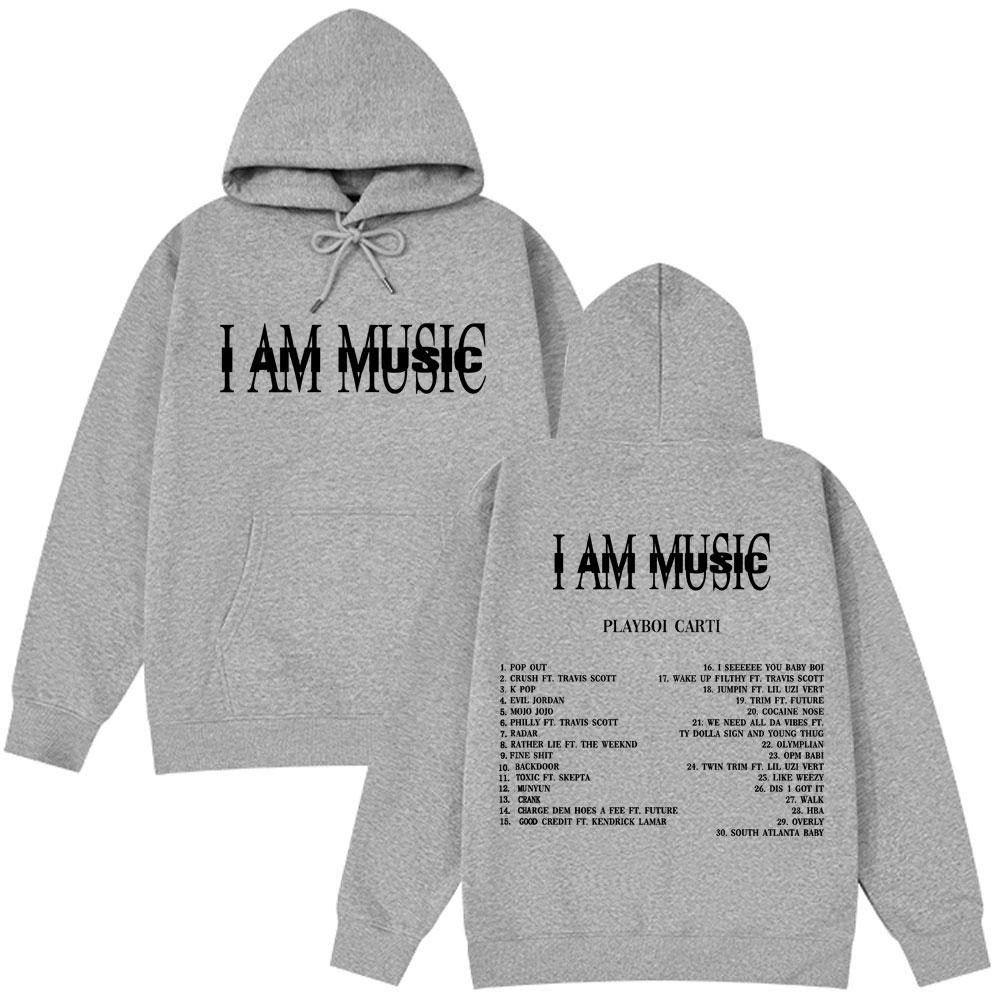Playboi Carti I AM MUSIC New Album 2025 Hoodie Fans Gift Men Woman Fashion Hoodies Long Sleeves Casual Man Streetwear Tracksuit