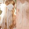 Gauze Wedding Bridal Veil Short Pearl Bow Veil Exquisite White Bridal Tulle  Wedding Photos