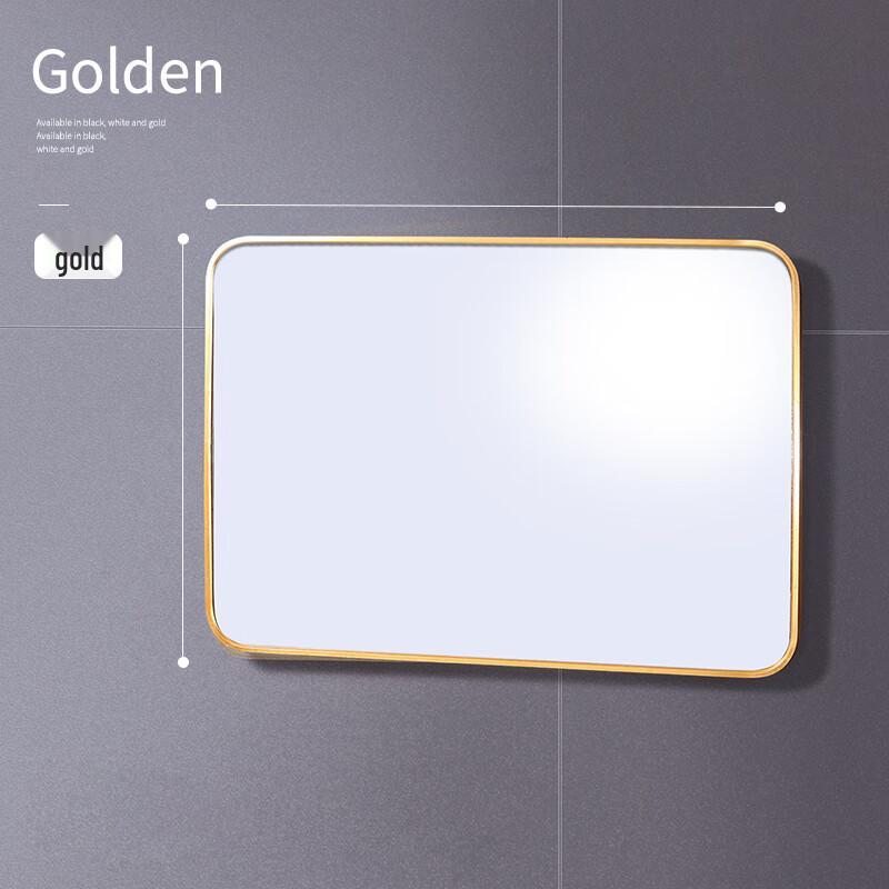 BMEIHOUS Gold Metal Frame Wall Mirror