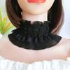 Lace Neck Decoration Fake Collar High Neck Cover Warm Scarf Stand Collar Detachable Neck Strap Elastic Ruffle Blouse Collar