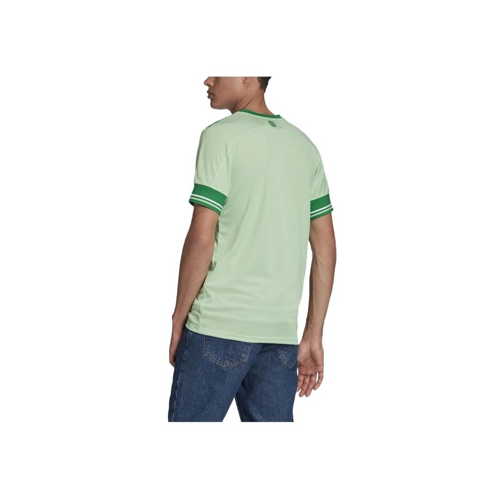 Adidas Celtic 20/21 Letter Print V-Neck Soccer Jersey Men Tops Green GE5237