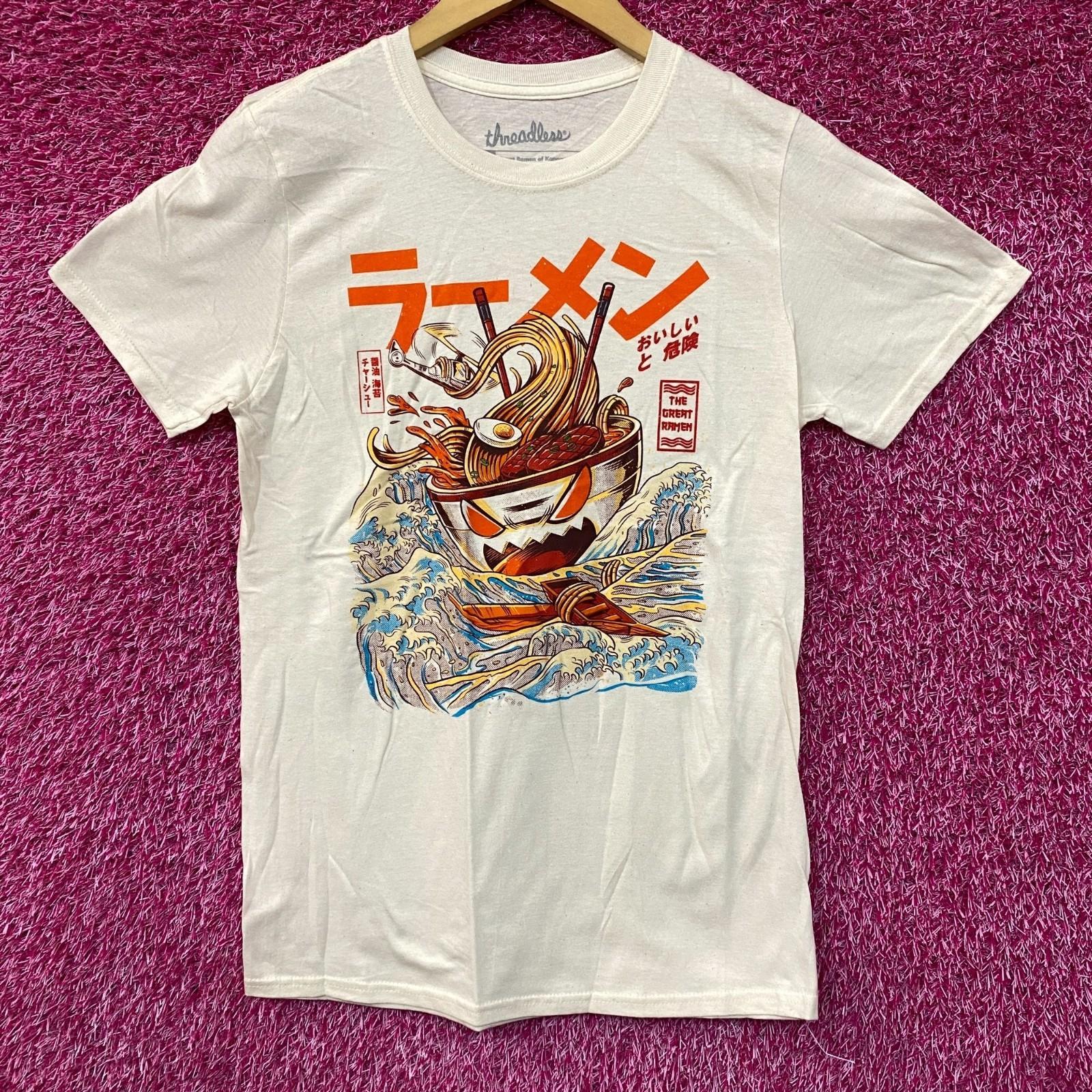 The Great Ramen Kaiju Monster Beige Tshirt size Small XXXL