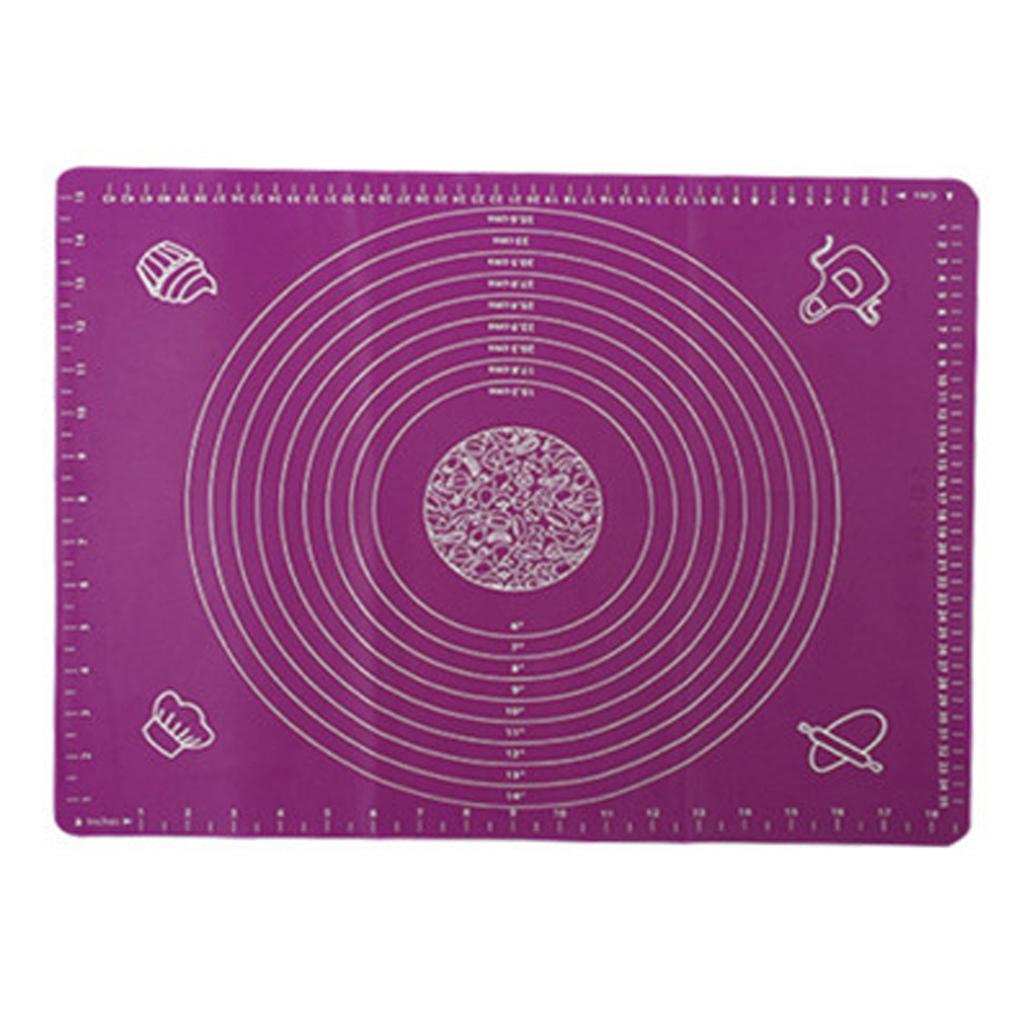 Silicone Baking Cake Dough Fondant Rolling Kneading Mat Scale Table Grill Pad