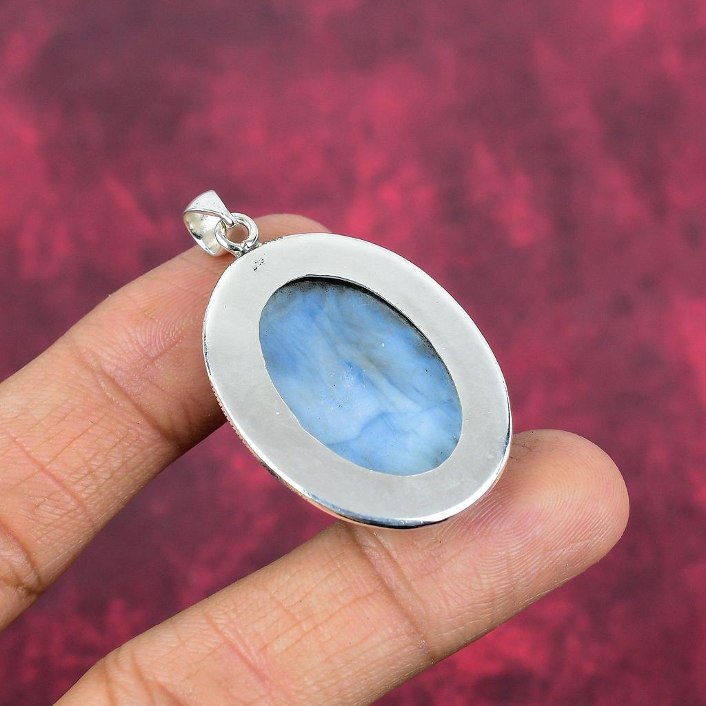 Owyhee Opal Anhänger, 925 Sterling Silber Schmuck, Edelstein Anhänger, Geschenk für Sie handgemachter zierlicher Schmuck