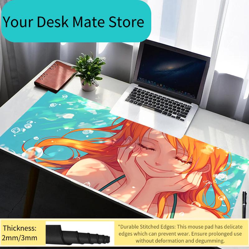 Mouse Pad PC Accessories Non Slip Rubber One Piece Nami Mousepad Laptop Gamer Keyboard Pad Office Computer Gaming Desk Mouse Mat