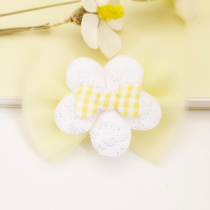 Macaron Color Flower Bow: Hair Tie, Clip, Brooch & Shoe Accessory