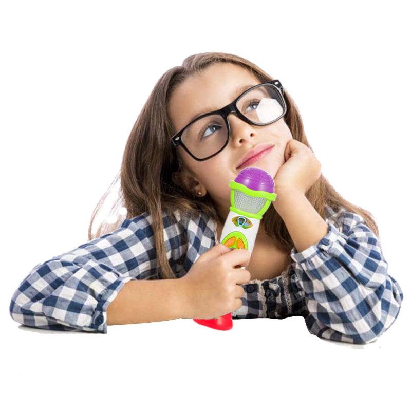 hot! Portable Kids Singing Karaoke Microphone,Voice Changing And Recording with Colorful Light Musical