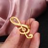 Music Note Eighth Note Pin Music Instrument Harp Badge Creative G Clef Brooch  Concert Gift