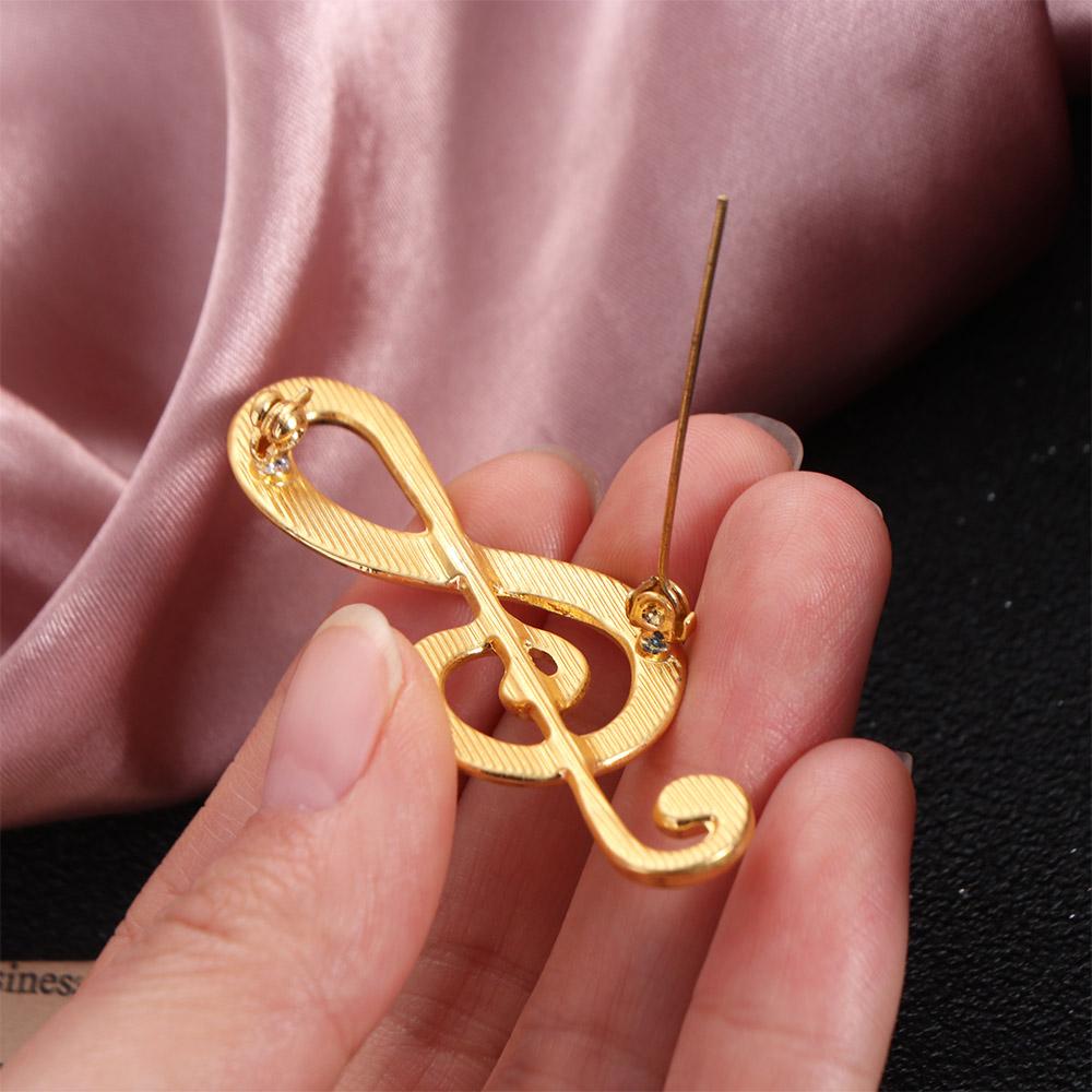 Music Note Eighth Note Pin Music Instrument Harp Badge Creative G Clef Brooch Concert Gift